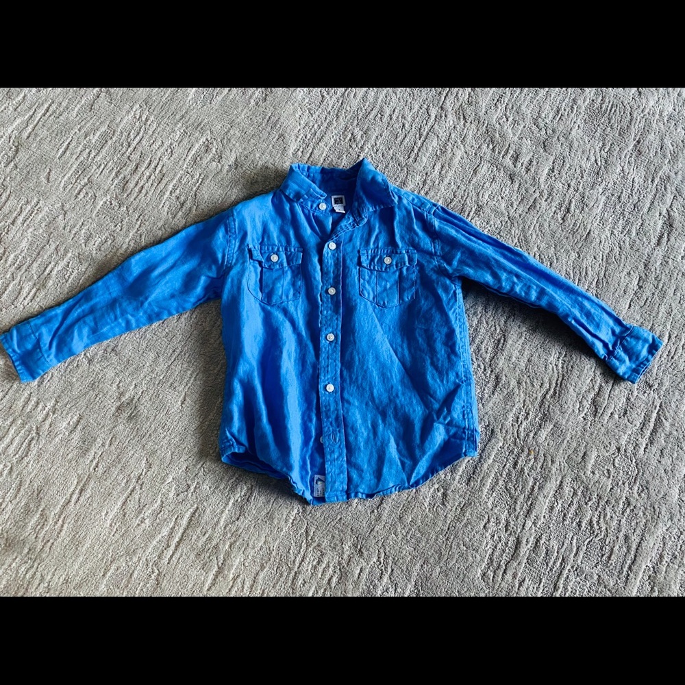 Boys Janie and Jack linen button down